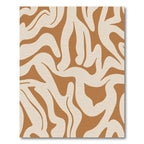 Burnt Orange Cream Swirl Abstract Rug