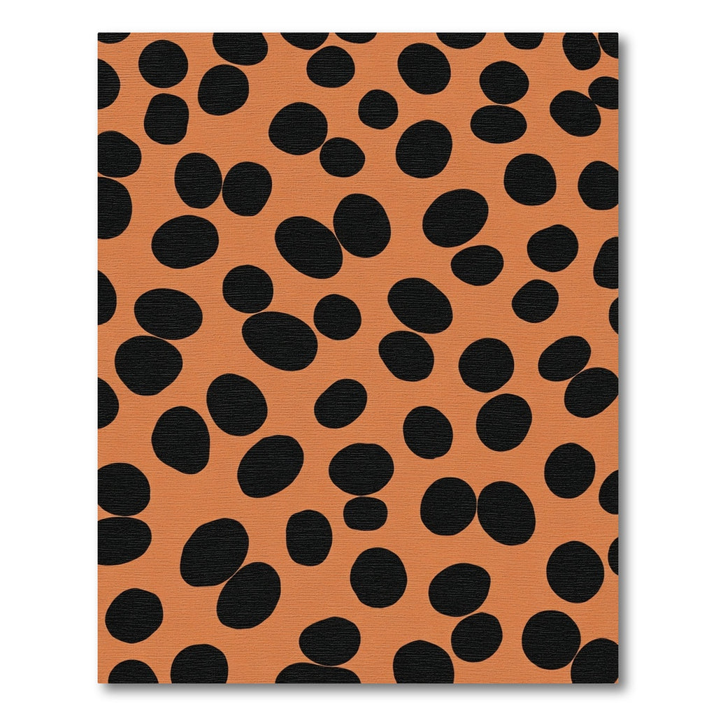Orange Black Speckled Organic Spots Rug