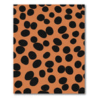 Orange Black Speckled Organic Spots Rug