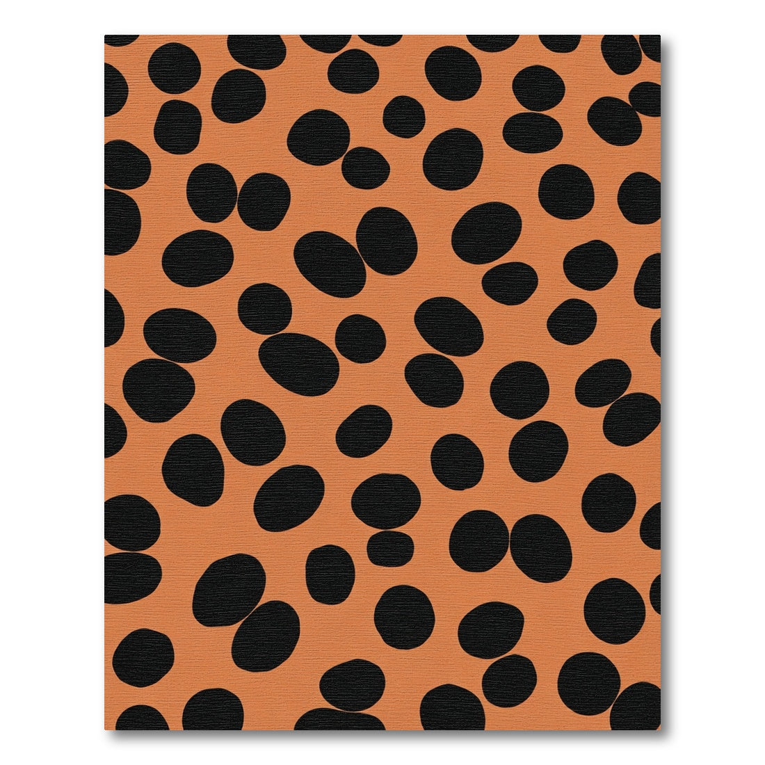 Orange Black Speckled Organic Spots Rug
