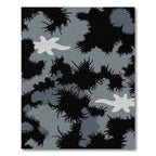 Black Gray Splatter Camouflage Background Rug
