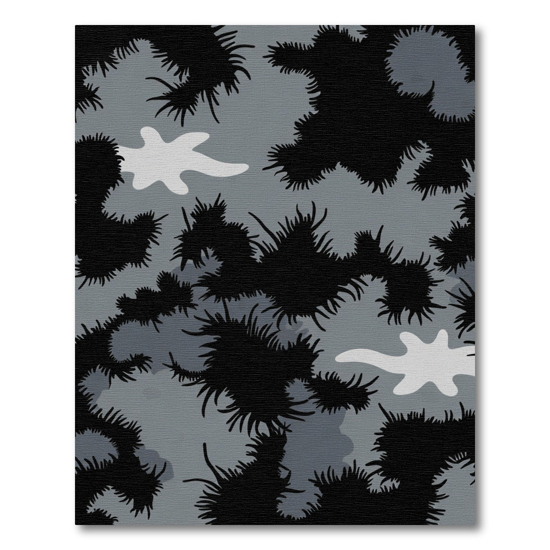 Black Gray Splatter Camouflage Background Rug