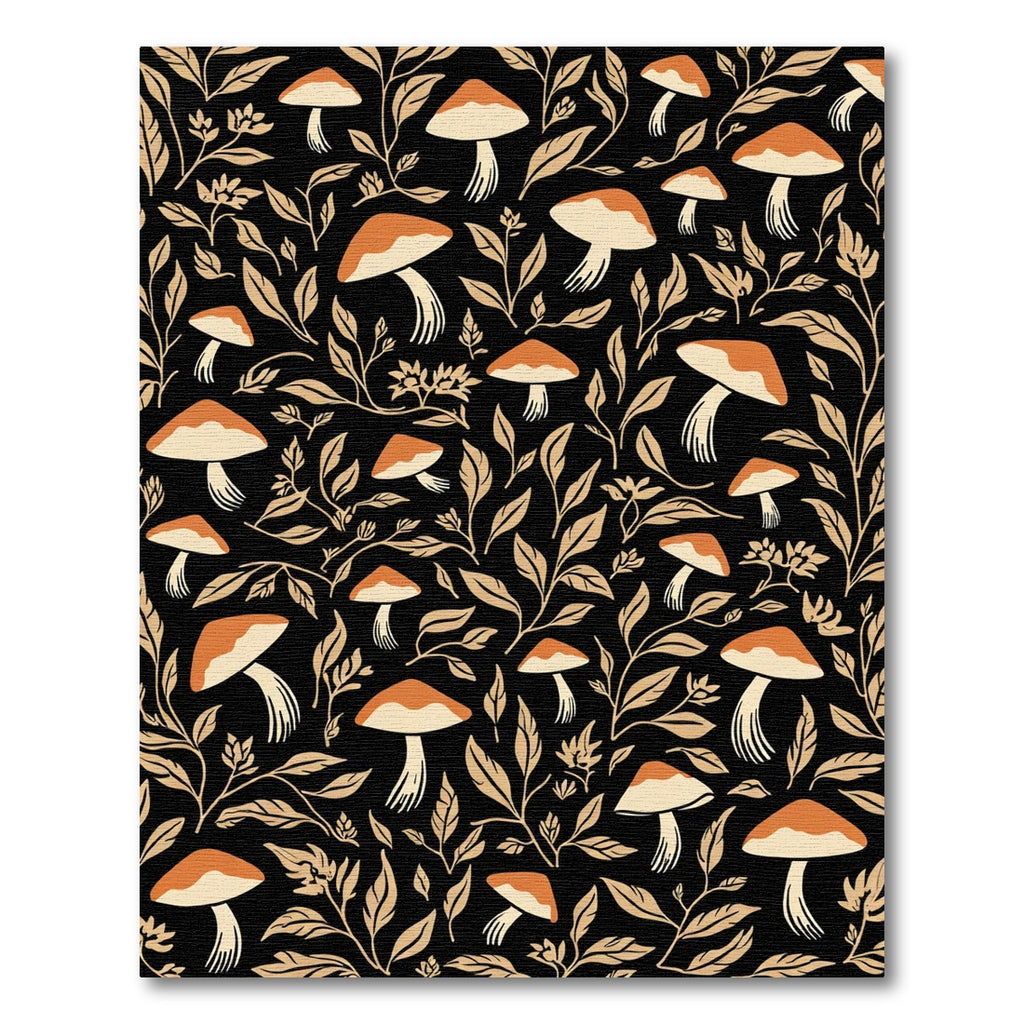 Terracotta Mushroom Botanical Garden Rug