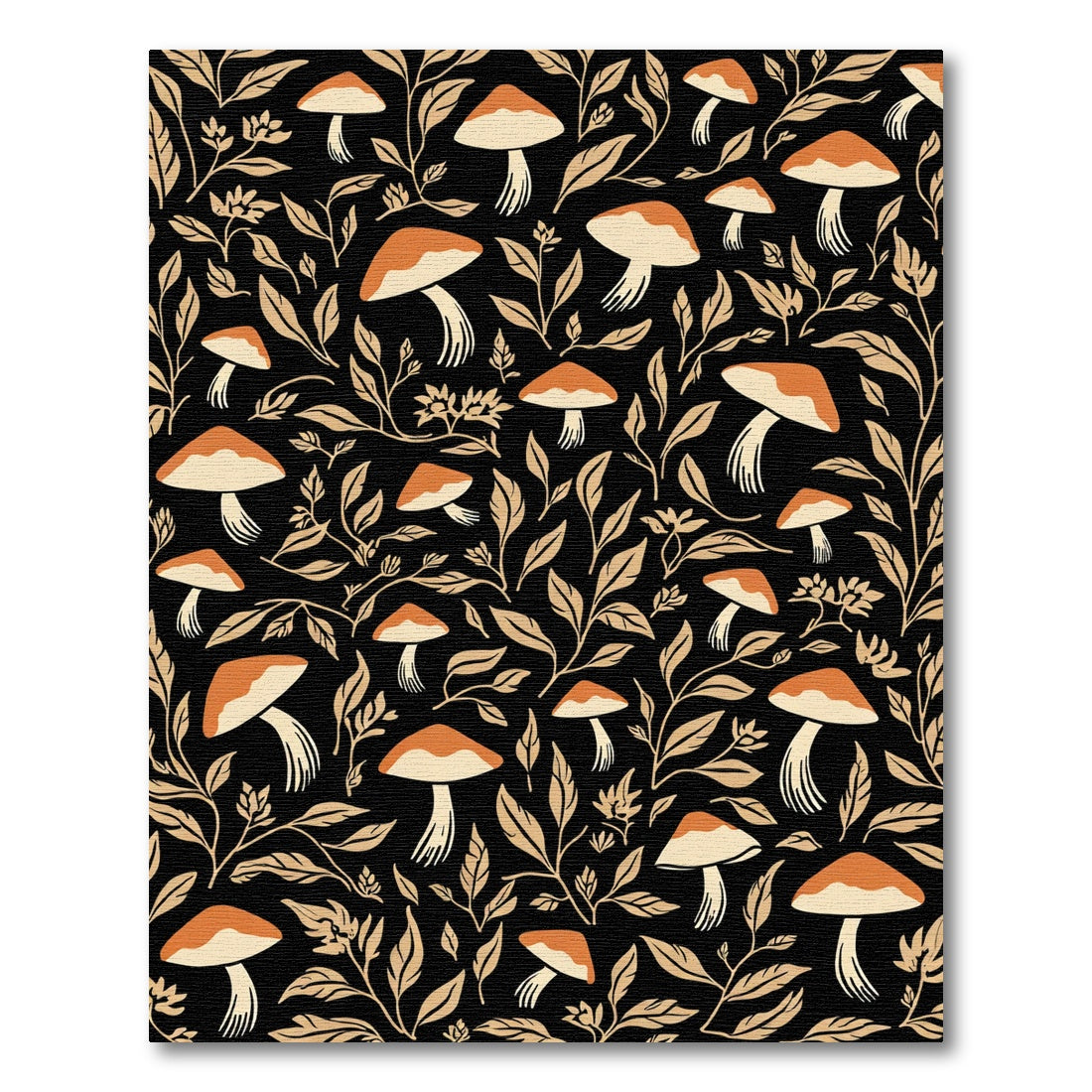 Terracotta Mushroom Botanical Garden Rug