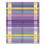Soft Lavender Blue Yellow Plaid Rug