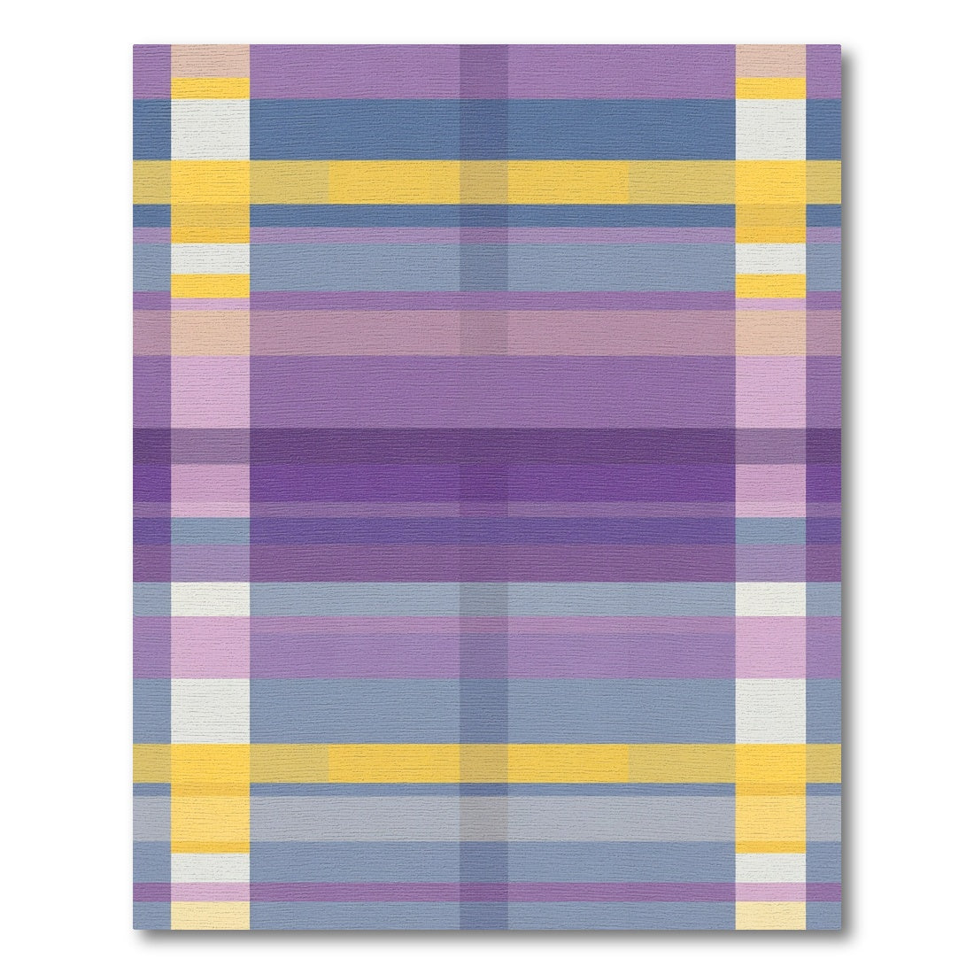 Soft Lavender Blue Yellow Plaid Rug