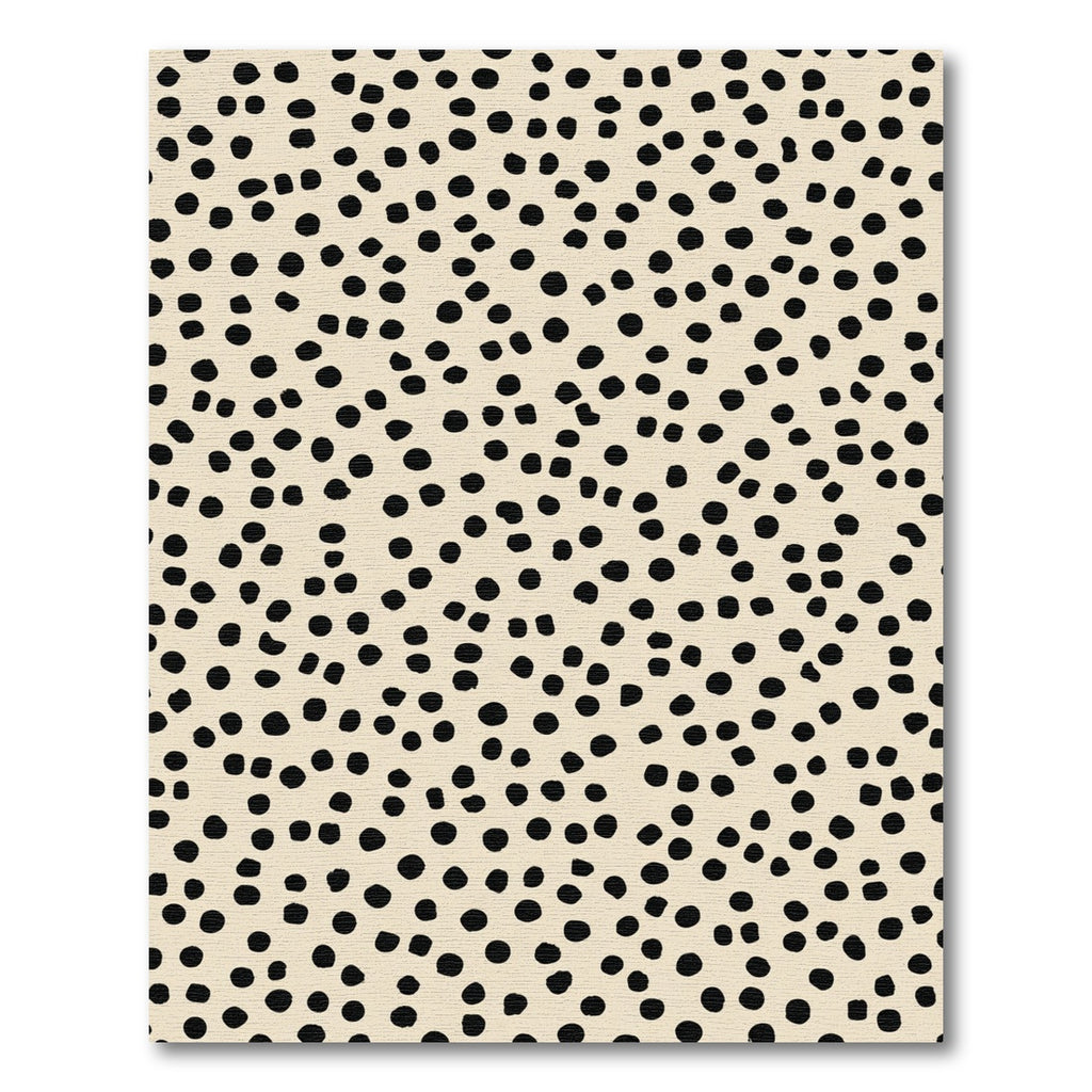 Cream And Black Speckled Dot Rug