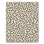 Cream And Black Speckled Dot Rug