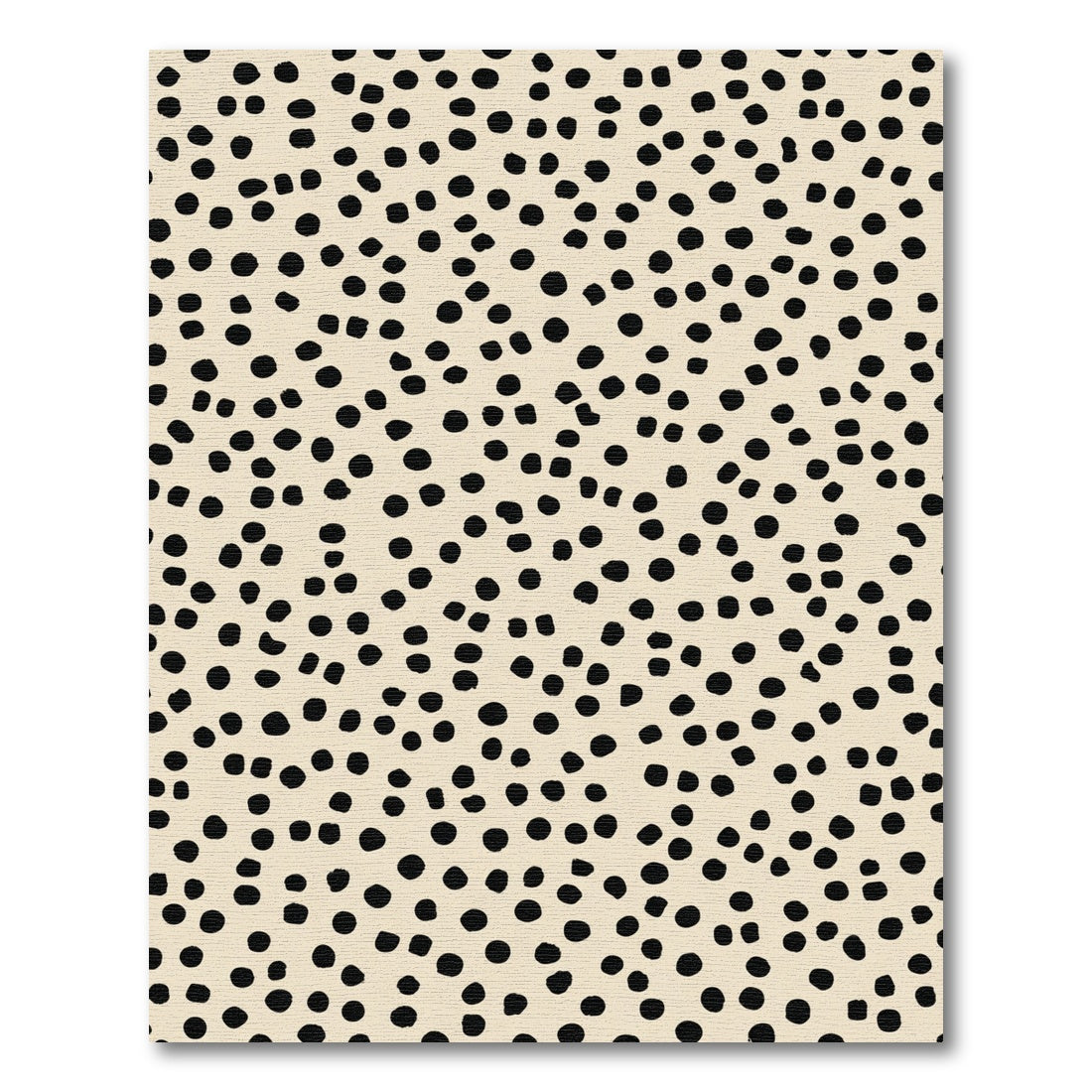Cream And Black Speckled Dot Rug