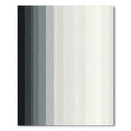 Modern Charcoal Gray Gradient Stripes Rug