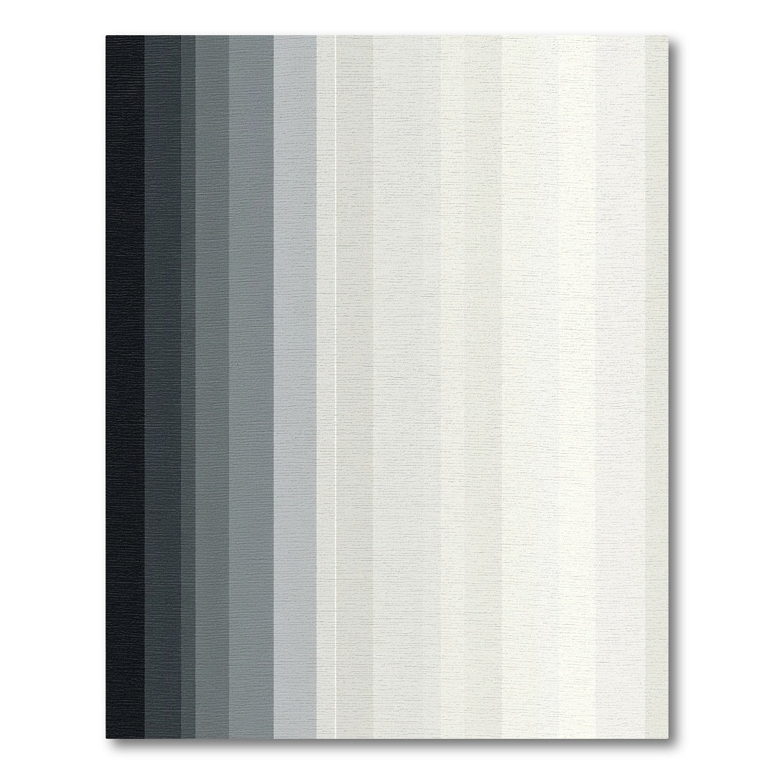 Modern Charcoal Gray Gradient Stripes Rug