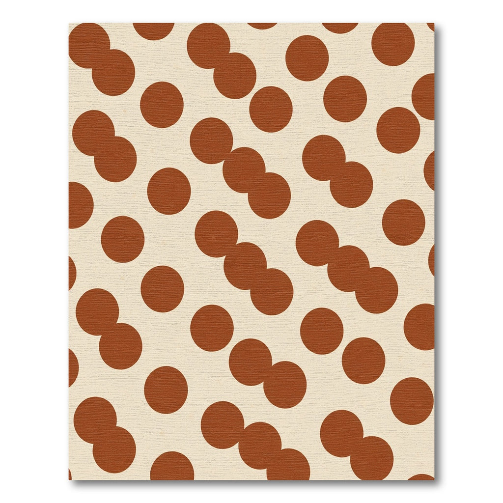 Retro Orange Circles Pattern Rug