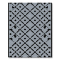 Gray Geometric Lattice Diamond Rug