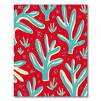 Coral Red Abstract Coral Grove Rug