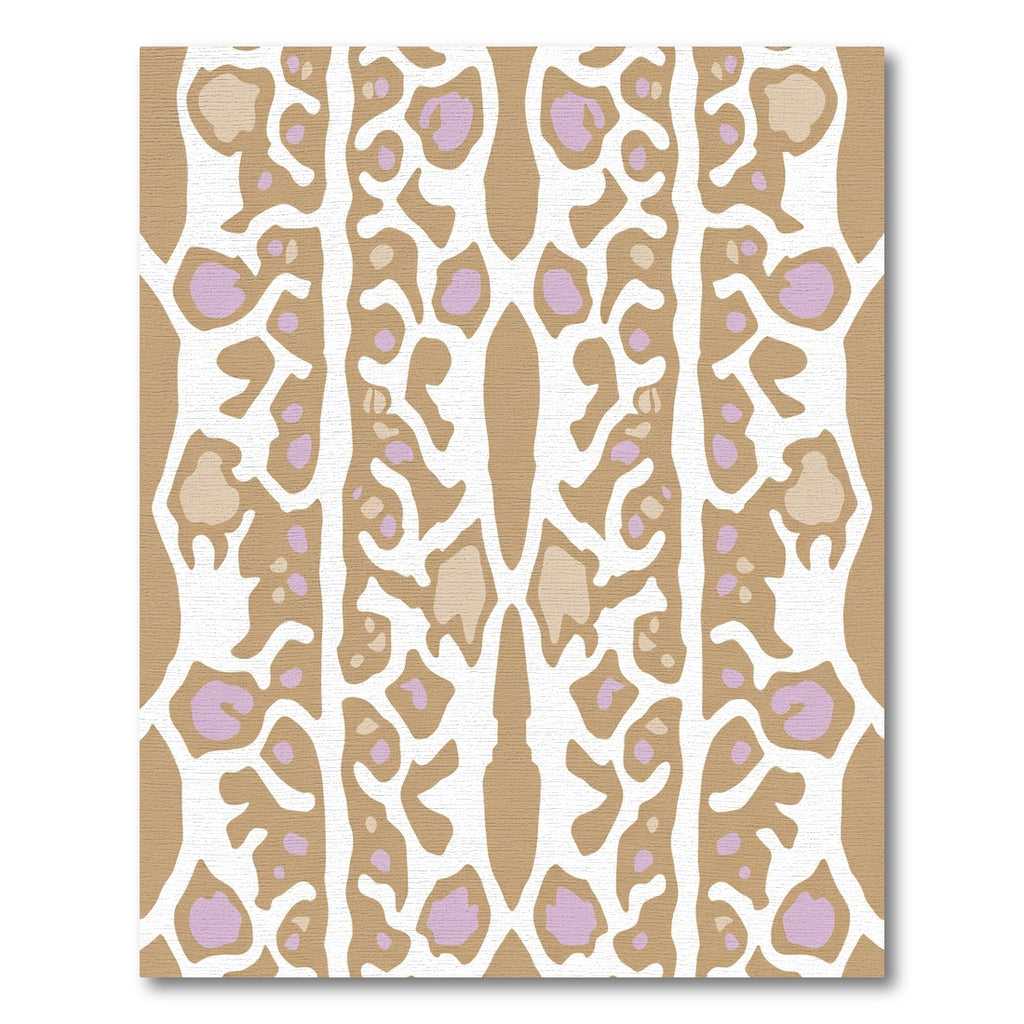 Organic Tan Violet Organic Shape Rug