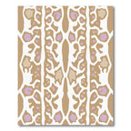 Organic Tan Violet Organic Shape Rug