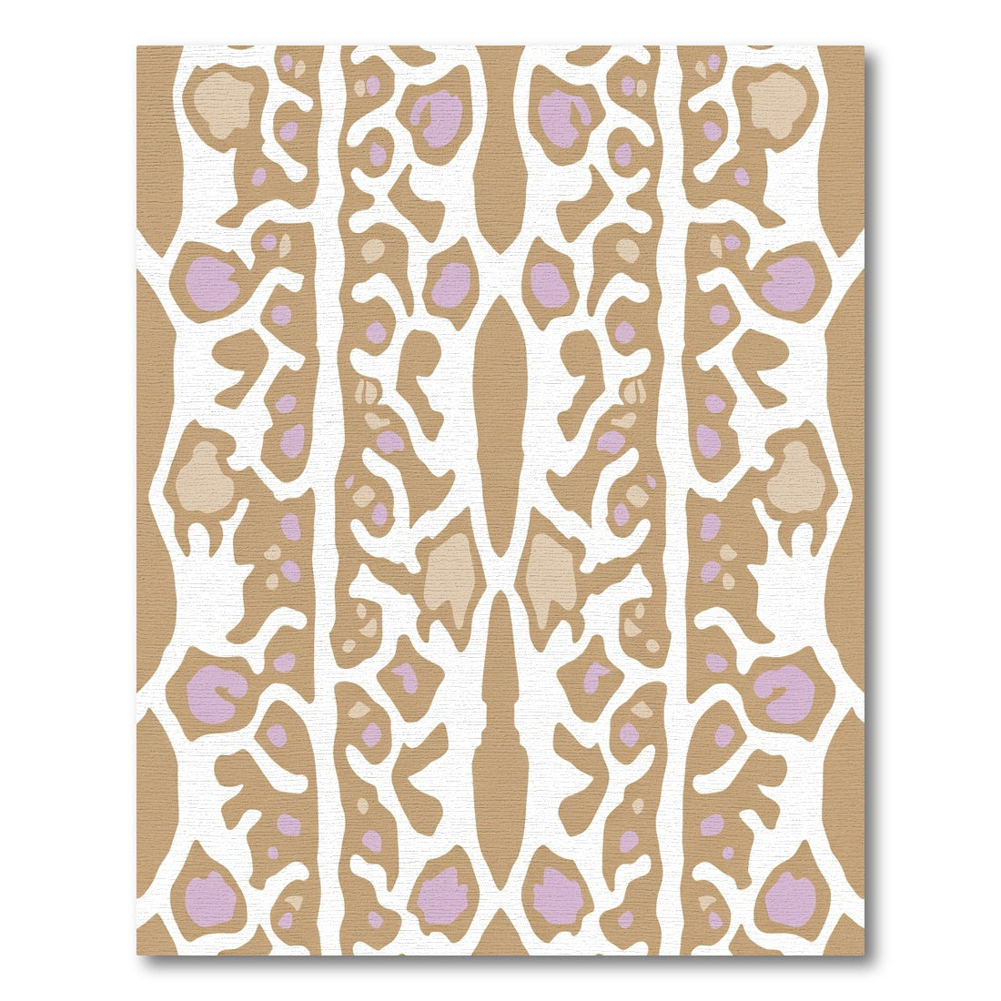 Organic Tan Violet Organic Shape Rug