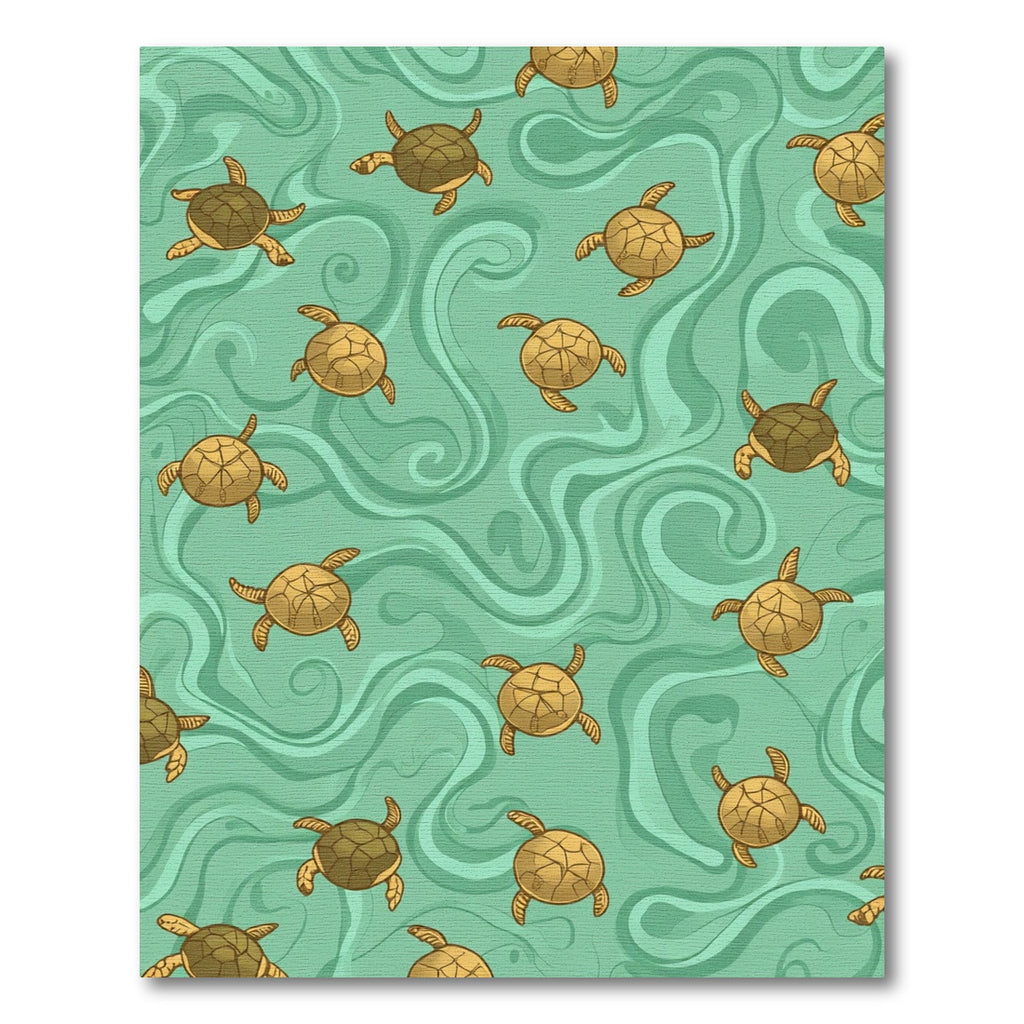 Golden Turtle Aquatic Swirls Rug