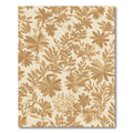Tan Floral Meadow Botanical Rug
