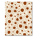 Cream Brown Organic Circles Scattered Rug