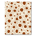 Cream Brown Organic Circles Scattered Rug