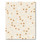 Warm Beige Speckled Polka Dot Scatter Rug