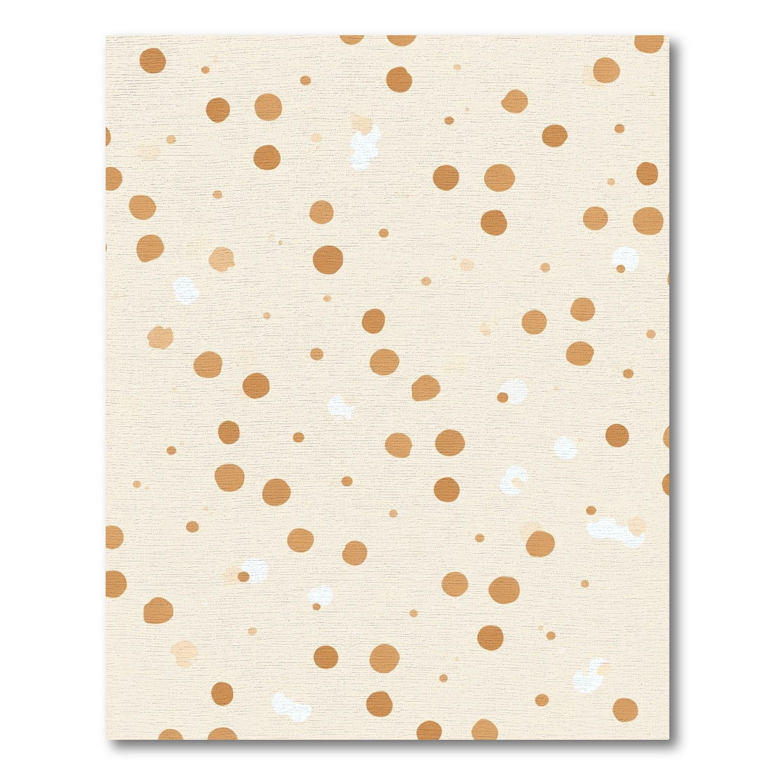 Warm Beige Speckled Polka Dot Scatter Rug