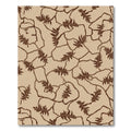 Brown Fern Abstract Organic Weave Rug