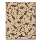 Brown Fern Abstract Organic Weave Rug