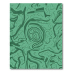 Emerald Green Swirling Abstract Rug