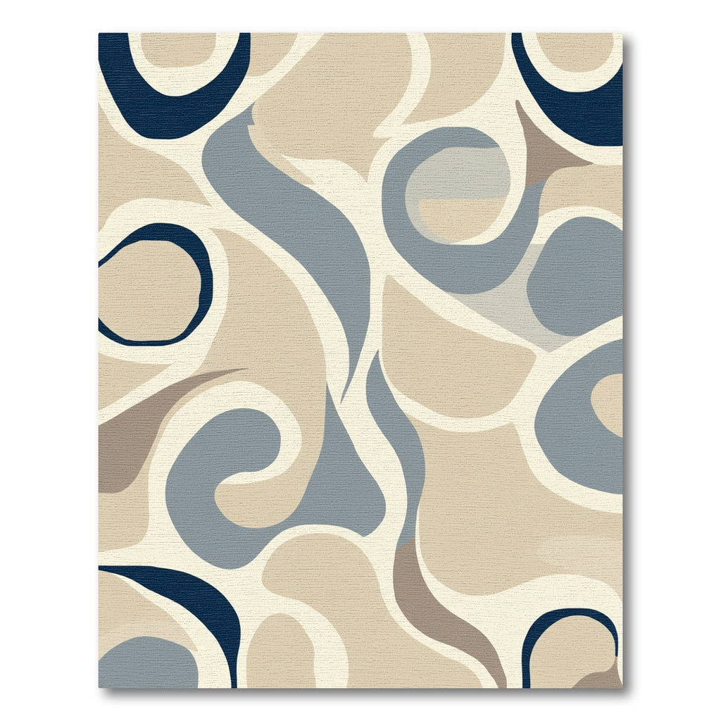 Neutral Organic Swirl Abstract Rug