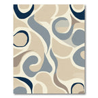 Neutral Organic Swirl Abstract Rug