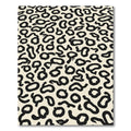 Cream Black Abstract Spots Rug