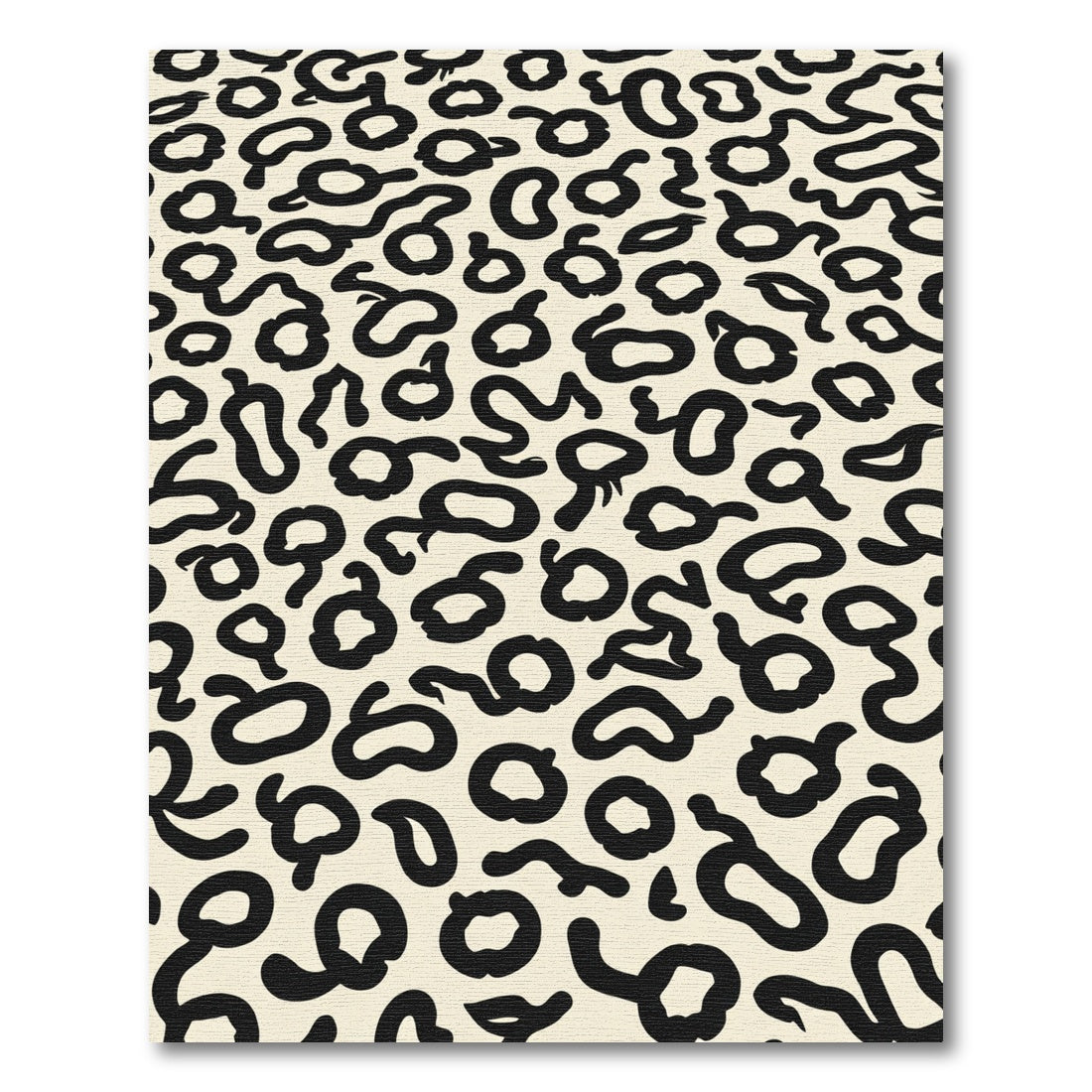 Cream Black Abstract Spots Rug