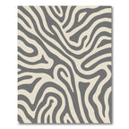 Neutral Gray Organic Zebra Stripe Rug