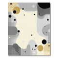 Artistic Abstract Geometric Circles Cream Rug
