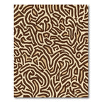 Earthy Tones Abstract Maze Rug