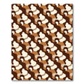 Brown Beige Abstract Organic Waves Rug