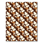 Brown Beige Abstract Organic Waves Rug