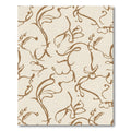 Brown Floral Vine Swirl Rug