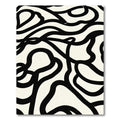 Bold Black Abstract Swirl Rug
