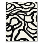 Bold Black Abstract Swirl Rug
