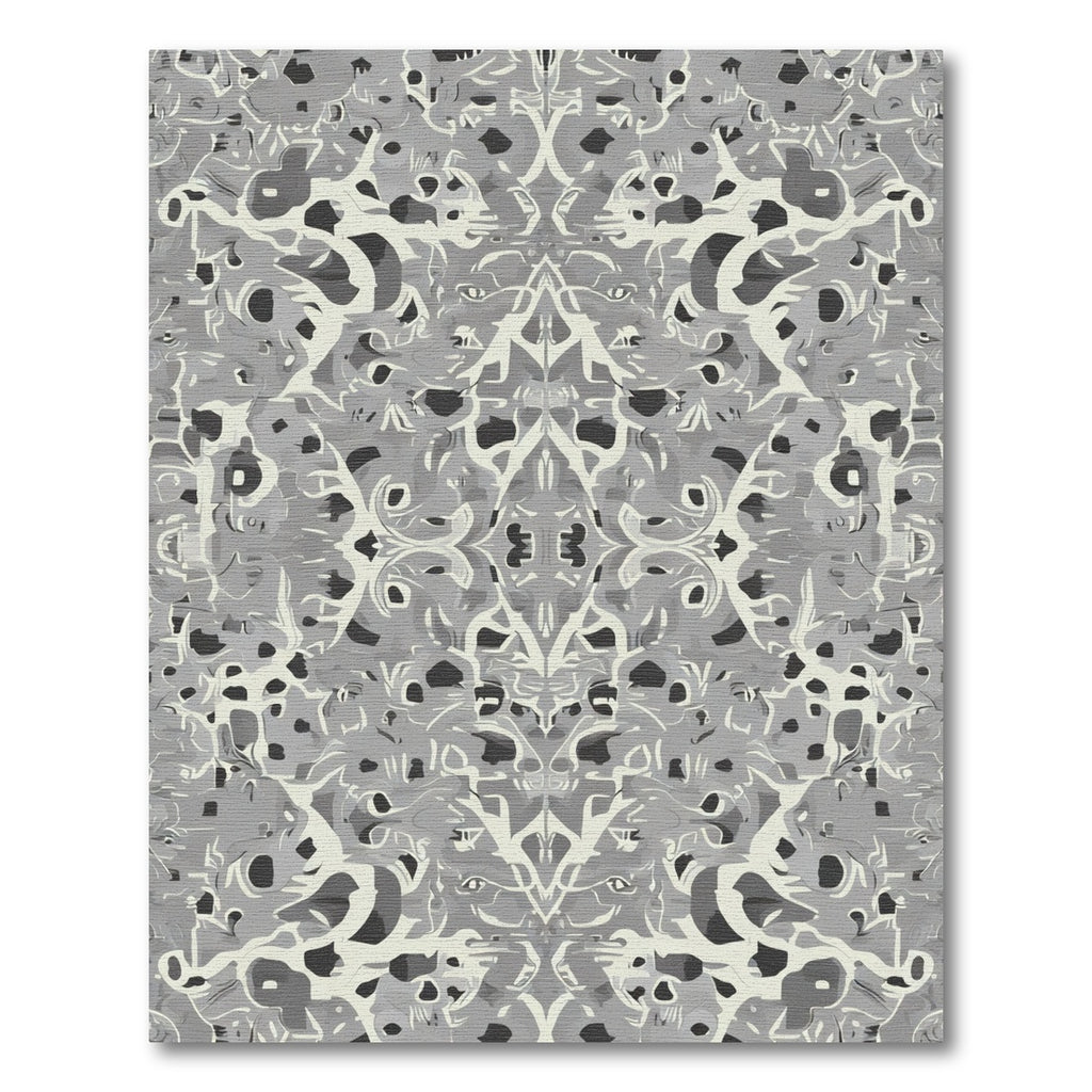 Monochromatic Abstract Organic Scroll Rug