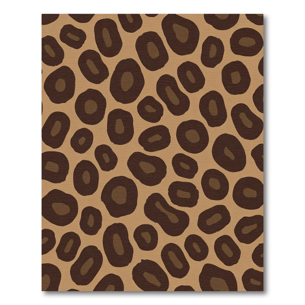 Taupe Brown Spotted Cat Print Rug