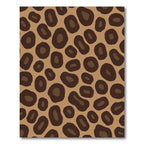 Taupe Brown Spotted Cat Print Rug