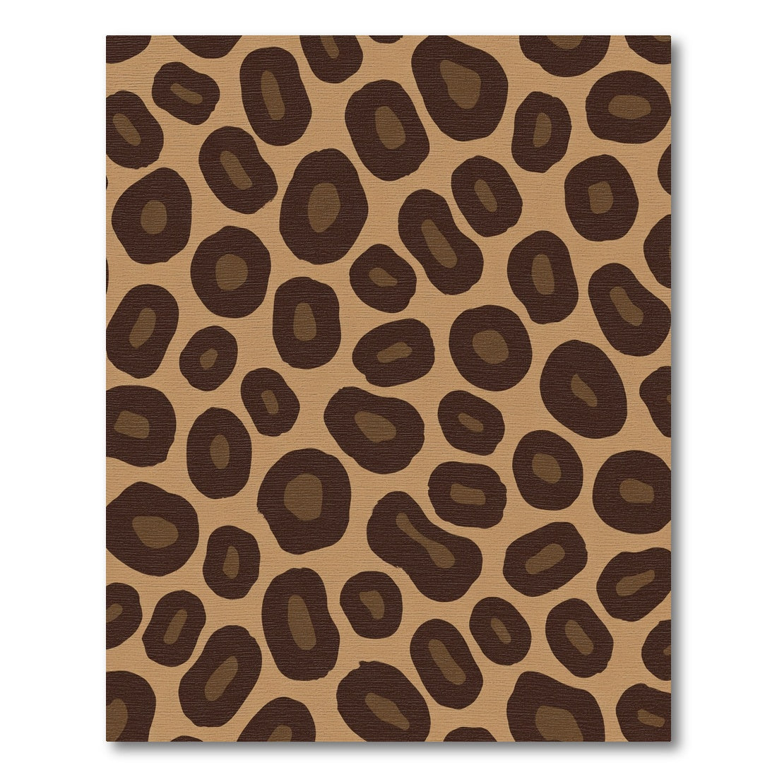 Taupe Brown Spotted Cat Print Rug