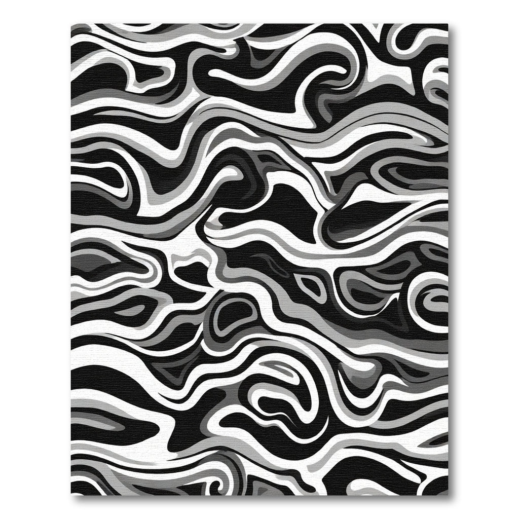Monochromatic Swirl Fluid Motion Rug