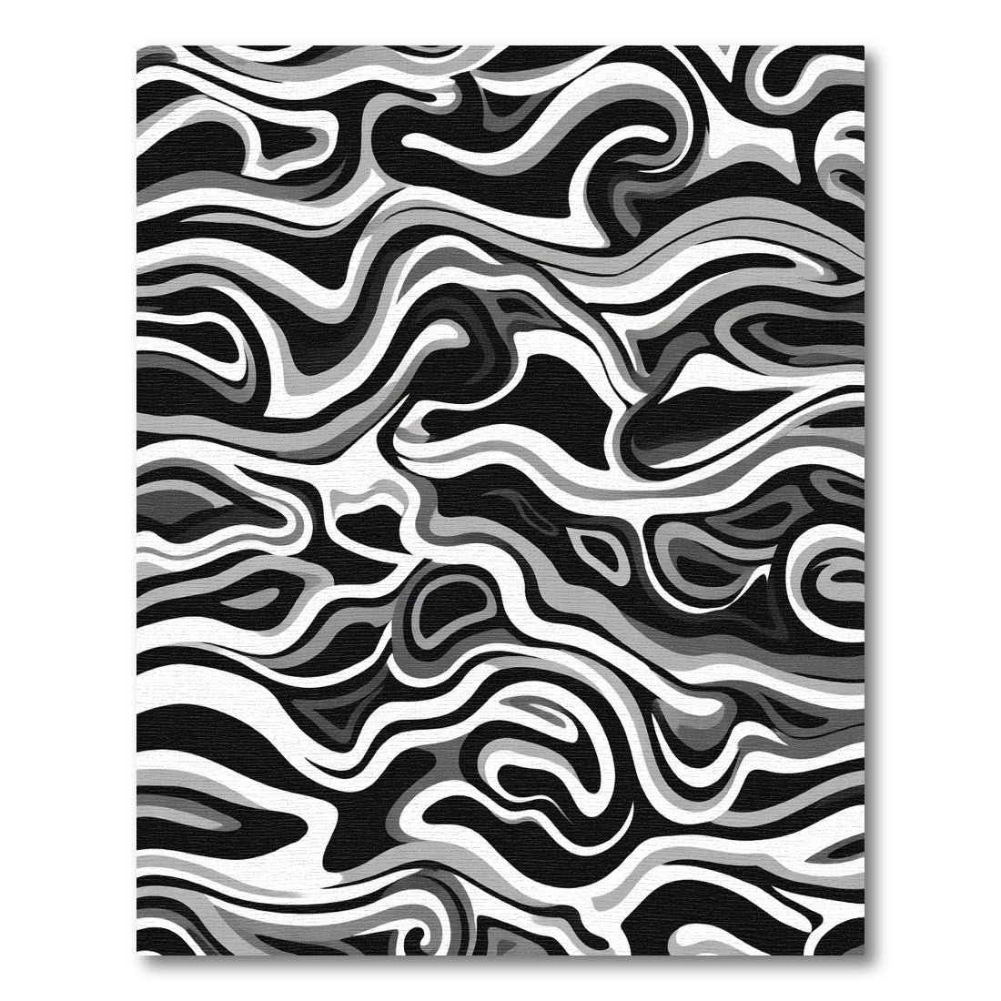 Monochromatic Swirl Fluid Motion Rug
