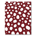Crimson White Polka Dots Scatter Rug