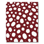 Crimson White Polka Dots Scatter Rug